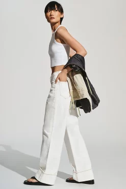 Frame Rolled High-Rise Wide-Leg Jeans -FRAME SHOP 4122941520124 011 b3