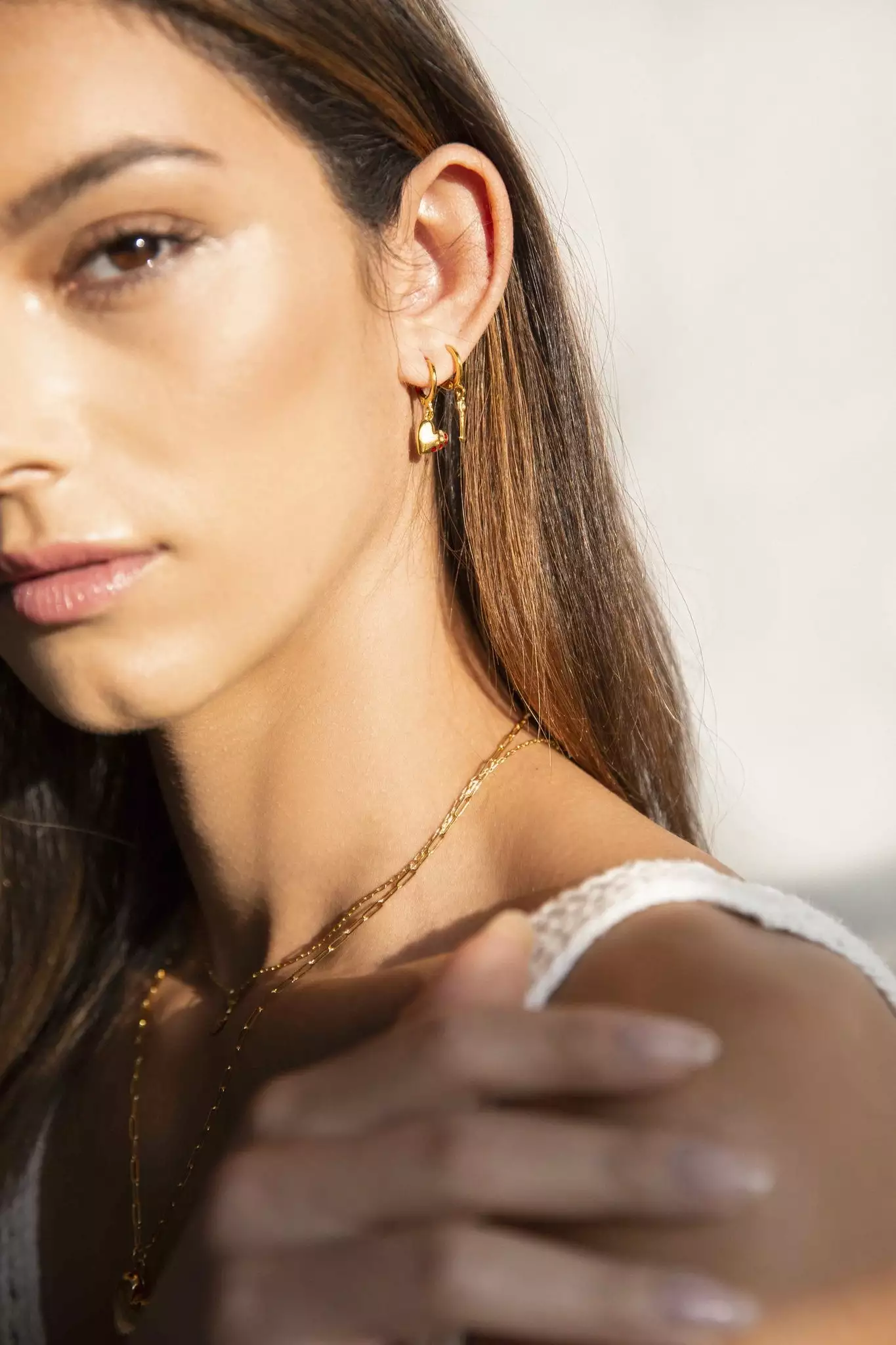 Fortune & Frame Heart + Arrow Charm Earrings 4 Fortune & Frame Heart + Arrow Charm Earrings - Image 2