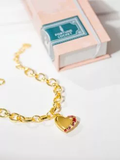 Fortune & Frame Jeweled Heart Bracelet -FRAME SHOP CB HRT G 65 1761141 3