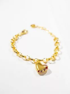 Fortune & Frame Jeweled Heart Bracelet -FRAME SHOP CB HRT G 65 1761141 4