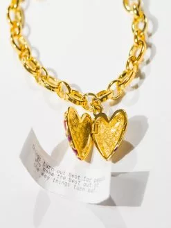 Fortune & Frame Jeweled Heart Bracelet -FRAME SHOP CB HRT G 65 1761141 5