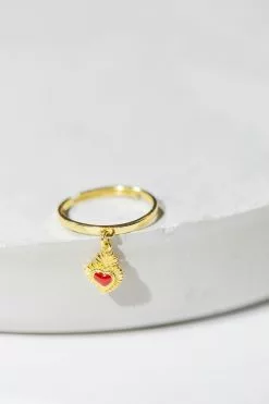 Fortune & Frame Sacred Heart Charm Ring