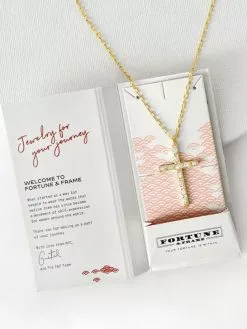 Fortune & Frame Cross Pendant Necklace -FRAME SHOP CN CRSS 2013482 3