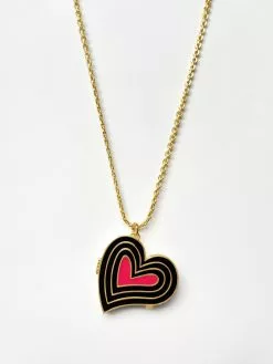 Fortune & Frame Deco Heart Locket Necklace