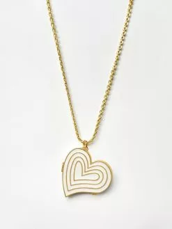 Fortune & Frame Deco Heart Locket Necklace -FRAME SHOP CN DHRT 2013482 16