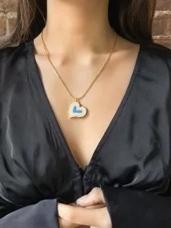 Fortune & Frame Deco Heart Locket Necklace -FRAME SHOP CN DHRT 2013482 24