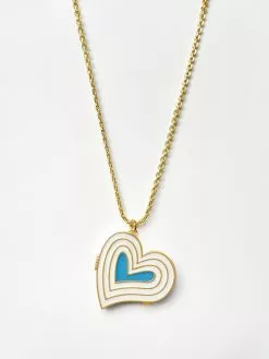 Fortune & Frame Deco Heart Locket Necklace -FRAME SHOP CN DHRT 2013482 26 88dd853d 4f20 4e40 9305 a7a0018cc1f7
