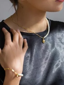 Fortune & Frame Fortune Cookie Pearl Necklace -FRAME SHOP FC PN Gd 2013482 4