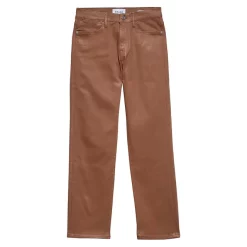 FRAME Le High-Rise Straight Coated Jeans