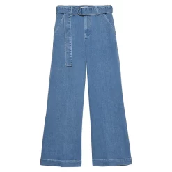 FRAME Le Palazzo Belted Crop Jeans